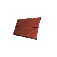 Металлический сайдинг Вертикаль (line) 0,5 Satin RAL 8004 Терракота