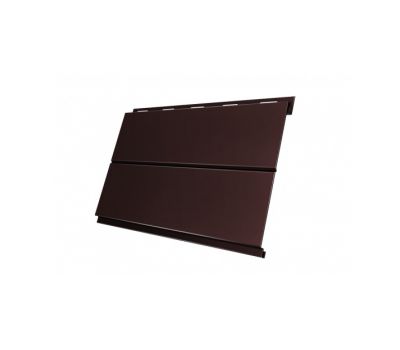 Металлический сайдинг Вертикаль (line) 0,5 Velur20 RAL 8017 Шоколад от производителя  Grand Line по цене 1 228 р